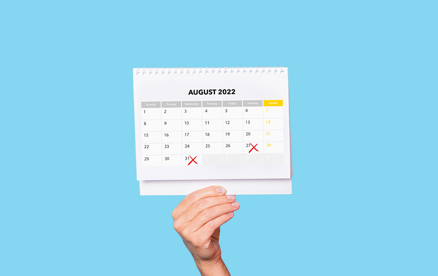 Zile libere pentru 27 și 31 august.